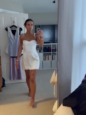 Princess Polly White Satin Tie-Shoulder Mini Dress